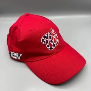 Washington Nationals Hat Men Red Embroidered Strap Back Cap
